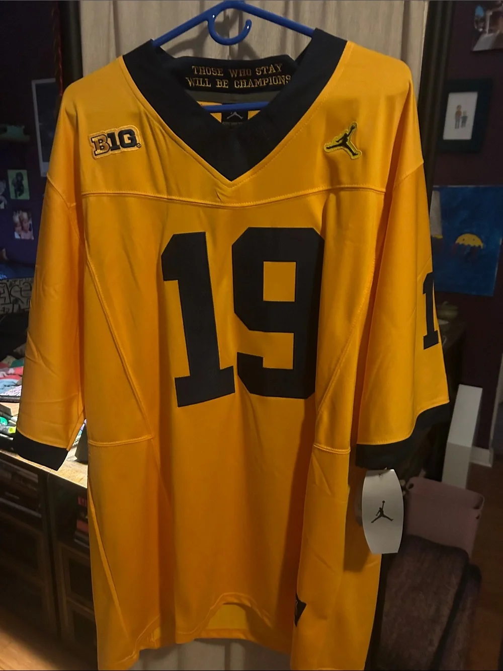 University of Michigan Nike Men’s Gold and Black #19 Football Jersey